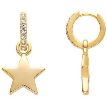 Pendientes Luxenter Estrella de Circonita Brillante, acabados en oro amarillo de 18 quilates