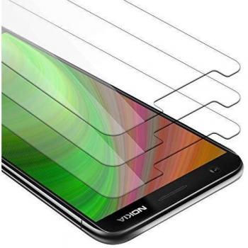 3x Protector de Pantalla para Nokia 5.1 - Cristal Templado Transparente 9H con Compatibilidad 3D - Paquete de 3 Unidades
