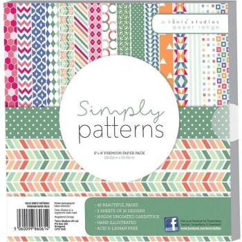 Tonic Studios Simplemente Paterns 8 Por 8 Paquete De Papel - 160gsm 48 Planchas