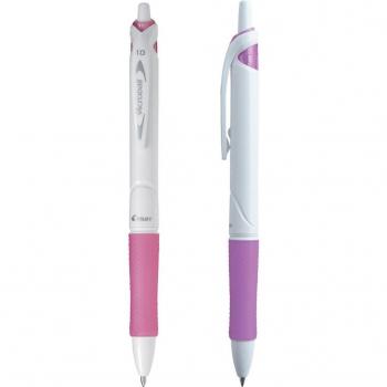 Bolígrafo Pilot Acroball Pure White Rosa Retráctil