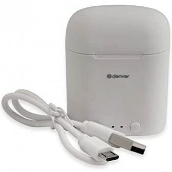 Denver TWE-46 Bluetooth In-Ear Earpods White with Charging Case and Hands-Free Function