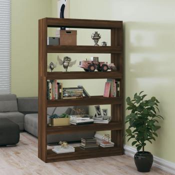 Librería/partición marrón roble 100x30x166cm