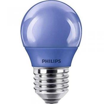 Philips Bombilla LED E27, luz blanca, 3.1 W, azul