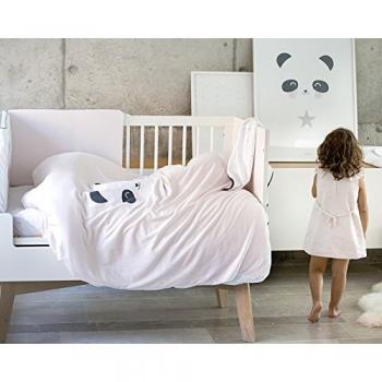 Bonjour Bebe  - Funda nórdica y almohada, 60 x 73 cm, color rosa