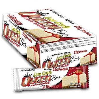 Beverly Nutrition Low Carb Queen Tarta de Queso Con Fresa Barrita Proteica - 15 Barras