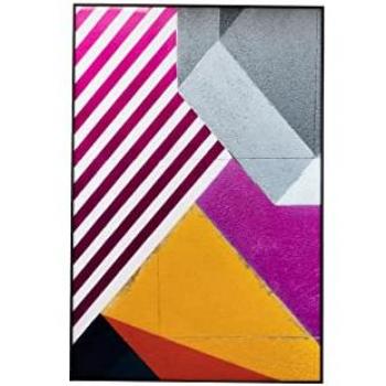 Cuadro de cristal con marco Adda Home 100x150cm - Decoración de pared, características: dimensiones 100x3.6x150cm, disponible en colores blanco, morado, gris, mostaza, negro y naranja