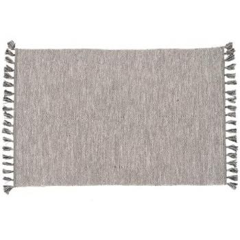 Alfombra Gris 70 % algodón 30 % Poliéster 120 x 180 cm