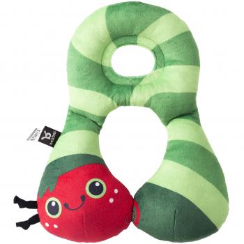 Ben Bat - Reposacabezas Coche Niño - Almohada Cervical Amigos de Viaje - Motivo Oruga - Niños 1 a 4 años - Medidas 38.5 x 31 x 26 cm - Para Sillas de Auto - Soporta Cabeza y Cuello