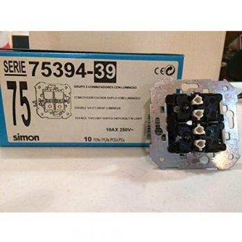 Simon 75394-39 - Doble Conmutador Con Luminoso