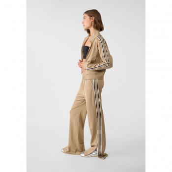 Beige Side Zip Joggers - Stradivarius S