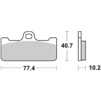 Pastillas de Freno Orgánicas Dual Carbon Racing SBS 711DC