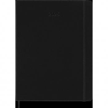 Agenda Moleskine Extralarge 2025 Semana Vista Vertical Profesional Tapa Dura Color Negro 19x25 cm Cierre Elástico