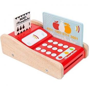 Le Toy Van - Wooden Honeybake Card Machine Role Play Toy | Perfect For Supermarket, Food Shop or Cafe Pretend Play