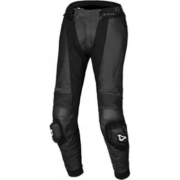 Macna Pantalones de Moto Vario para Mujer Negros, cuero, talla 44, diseño unisex adulto