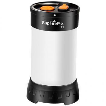 Supfire Linterna Camping LED Farol Impermeable 800 Lumens Lámparas Camping con Base Magnética y 18650 Bateria Incluida,Recargable con Cable USB Directamente,5 Modos de Luz para Camping Pesca,Modelo T1
