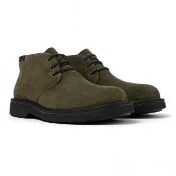 Camper Norman Men's Boots - Dark Green Suede, Size 46, Ultra-Light Insole