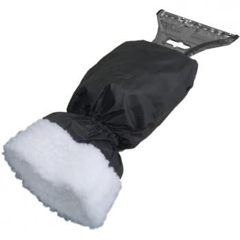 AUPROTEC Rascador de Hielo para coche con Guante protector y perfil dentellado - color: negro