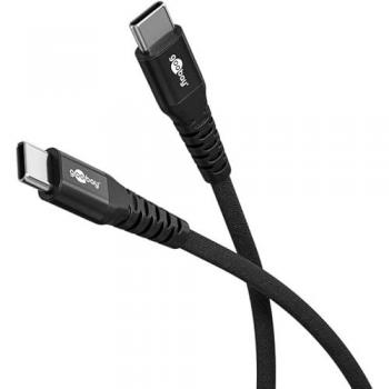 Cable USB-C de carga y sincronización 3m 60W textil supersuave negro