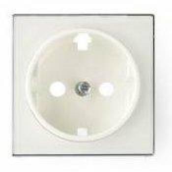 Niessen sky - Tapa base enchufe schuko plano cristal blanco