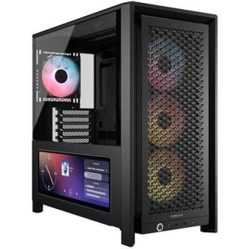 Caja torre Corsair FRAME 4000D LCD RS ARGB, E-ATX, con lateral LCD y 4 ventiladores ARGB, negro