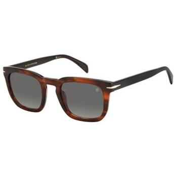 David Beckham Brown Horn Grey Shaded Sunglasses DB 7076/S 50MM Unisex