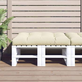 Cream Fabric Pallet Cushion 120x80x12 cm