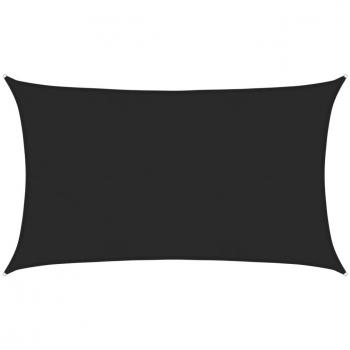 Toldo de vela negro HDPE 160 g/m² 5x8 m