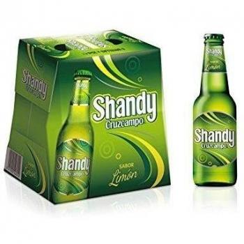 Shandy Cruzcampo Limón Cerveza - Pack de 6 Botellas x 250 ml - Total: 1.5 L