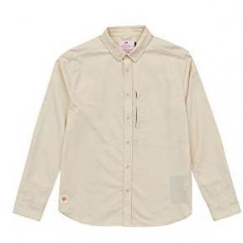 Globe Foundation Camisa de Manga Larga Blanca (Bleach Free-Dye Free, S)