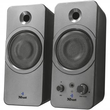 Trust Zelos - Juego de Altavoces 2.0 con Bluetooth, Color Gris