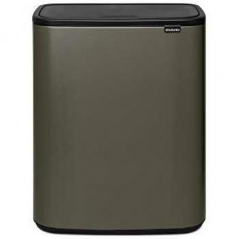 Brabantia Bo Touch Bin Cubo de Basura, Platinum, 60 l
