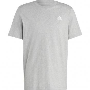 Adidas Essentials Single Jersey Embroidered Small Logo Men's Short Sleeve T-Shirt Light Grey - S