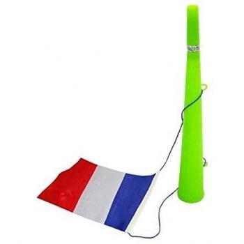 Trompe de Supporter 35 cm con bandera Francais 15 x 21 cm aprox.
