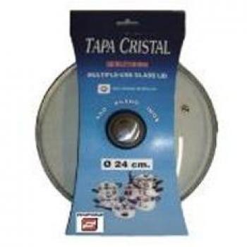 TAPA CRISTAL INOX CON VALVULA 18 CM
