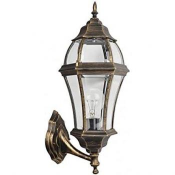 Aplique BECRUX para Exterior Aluminio Neg/oro Ip44 Fabrilamp