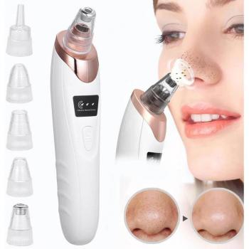 Karawan - Dispositivo de Limpieza Facial para Puntos Negros y Espinillas, Aspirador de puntos negros, con múltiples cabezales intercambiables, succión ajustable en diferentes niveles, diseño ergonómico, pantalla LED para