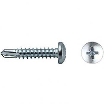 Celo 935167504N - Tornillo Punta Broca Din 7504N Cabeza Alomada Impronta Ph Diámetro 3,5X16 Mm Cincado, 500 Unidades