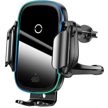 Baseus Light Electric Holder Wireless Charger Car Mount 15W Black