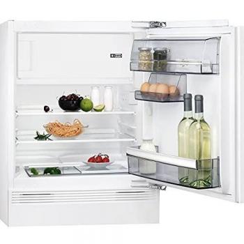 AEG SFB682E1AF Frigorífico Una Puerta Integrable, Bajo Encimera, 82 cm, Door on Door, OptiSpace, Congelador 4 Estrellas, Control Electrónico, Inverter, 1 cajón, luces LED, Técnica arrastre, Clase E