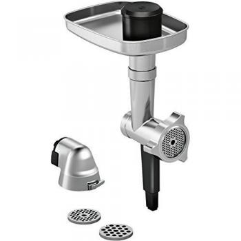 Bosch MUZ9FW1 Picador de carne, accesorio opcional para robots de cocina OptiMUM, Acero y negro