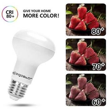 Aigostar - Pack de 5 Bombilla LED E27 9W R63,luz blanca 6400K, 790 lúmenes, Ángulo 170°, No regulable