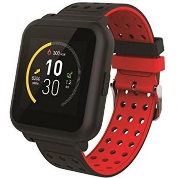 Muvit I/O MIOSMW009 Reloj de Actividad y Sueño, Negro y Rojo, M