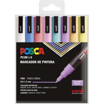 Rotuladores Posca PC-3M Pastel 8 colores