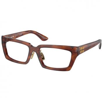 Miu Miu MU04XVF Asian Fit 11Q1O1 Armazones para Mujer Marrones, Gafas Recetadas para Mujer Marrones, Lentes Recetados Para Mujer Marrónnes
