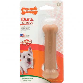 Nylabone Dura Chew Textured Dog Chew, Bacon Flavor, Small Size for Dogs up to 25 lbs