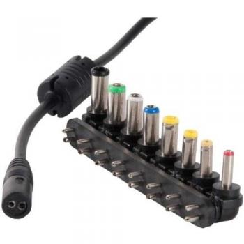Approx APPUA100CPW Adaptador universal para portátil para coche, el avión y la pared, hasta 100 W, 8 clavijas intercambiables