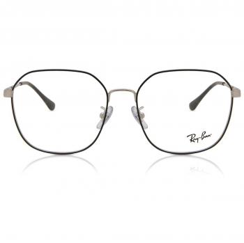 Ray-Ban RX6490D Col. 2983 Unisex Squadrata Nero Eyeglasses Black Size 56 (Frame Only) - Blue Light Block Available
