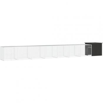 Jaula de gallinas acero galvanizado antracita 800x91x100 cm