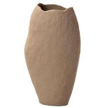 Florero de Aluminio Beige Elegante 21x11x33 cm