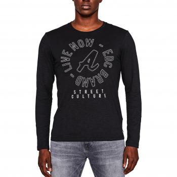 edc by ESPRIT 097cc2k017, Camisa Manga Larga para Hombre, Negro